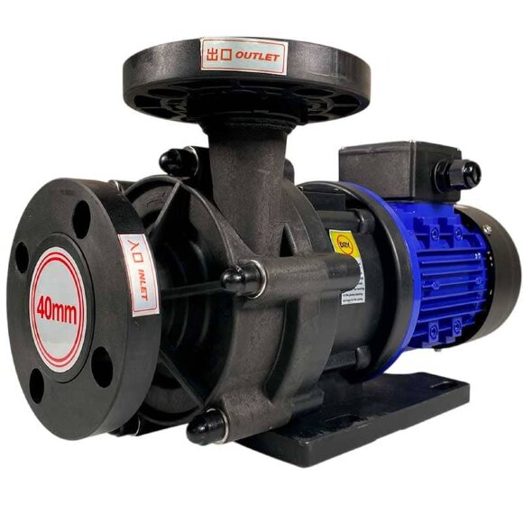 Bomba química de accionamiento magnético QHX-E-440-SSV5V38AFGABS, CFRETFE, 240L/min, 12.3m, 380V