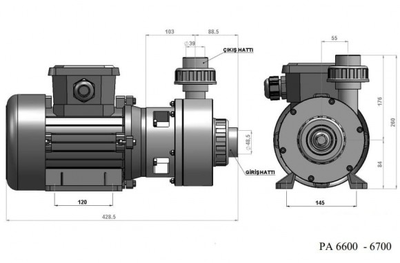 Centrifugal chemical pump DiaPump PA-6600 (1,5 kWt) Centrifugal chemical pump DiaPump PA-6600 (1,5 kWt)