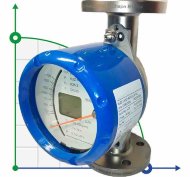 DN25 Stainless steel flow meter rotameter KLZZ PN40 (alcohol 96%), 180...1700 l/h, 4-20mA, Ex DN25 Stainless steel flow meter rotameter KLZZ PN40 (alcohol 96%), 180...1700 l/h, 4-20mA, Ex
