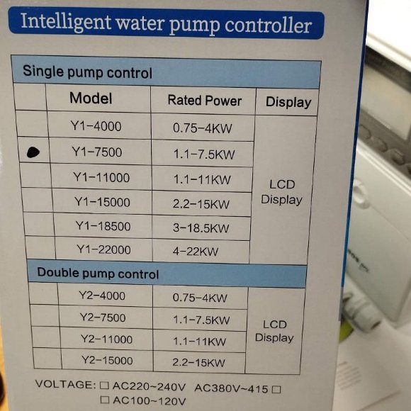 Пульт защиты управления насоса Y1-7500D, ABS пластик, 3-фазный 380В-415В, 1,1-7,5кВт Пульт защиты управления насоса Y1-7500D, ABS пластик, 3-фазный 380В-415В, 1,1-7,5кВт