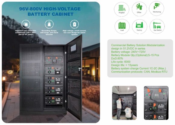 Високовольтна акумуляторна шафа TH-768/280R/HV, LiFePO4, LFP Високовольтна акумуляторна шафа TH-768/280R/HV, LiFePO4, LFP