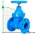 DN200 PN16 Gate valve with rubberized wedge 30х39р cast iron body, seal: EPDM, GOST