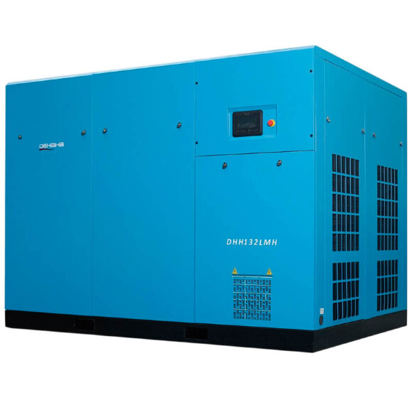 Low-pressure PM VSD screw air compressor LM, LMH series with air flow 5.3-55.3 m3/min, power 22-200 kW, pressure 0.2-0.5 MPa