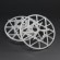 Anneau en plastique Flocon de neige, PP, 93x34x1,5 mm, 1 m3