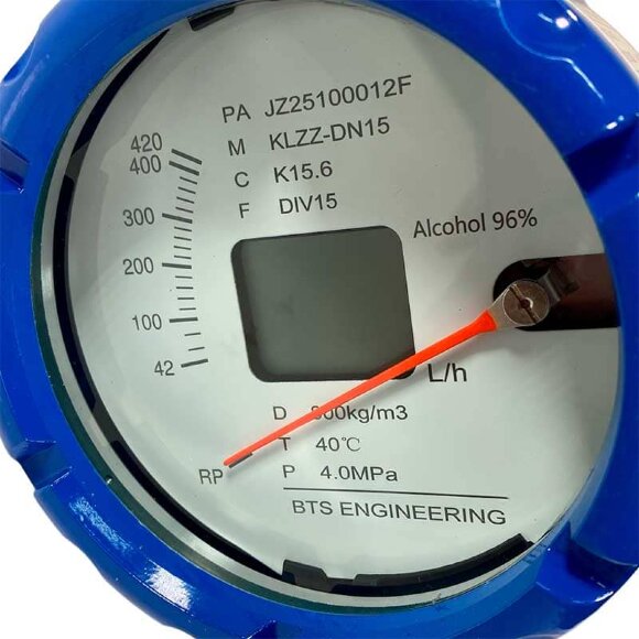 DN15 Caudalímetro de acero inoxidable rotámetro KLZZ PN40 (alcohol 96%), 42...420 l/h, 4-20mA, Ex DN15 Caudalímetro de acero inoxidable rotámetro KLZZ PN40 (alcohol 96%), 42...420 l/h, 4-20mA, Ex