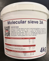 Молекулярное сито 3A, 2,0-3,5mm Molecular Sieve, упаковка 4кг