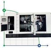 Generador diesel industrial XHYP-1200GF con ATS, motor Perkins 1600kVA, 1200kW, 380V/50HZ tipo cerrado Generador diesel industrial XHYP-1200GF con ATS, motor Perkins 1600kVA, 1200kW, 380V/50HZ tipo cerrado