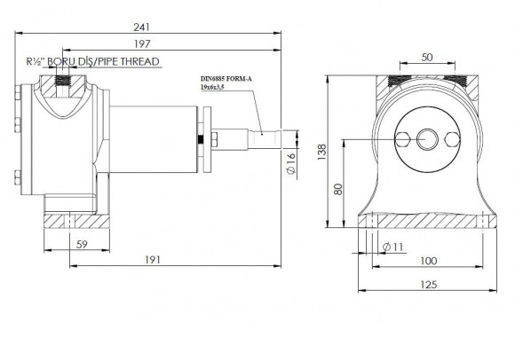 Kupar KIP 1/2 Zoll Zahnradpumpe für Öl, 0,1-1,5 m3/h Kupar KIP 1/2 Zoll Zahnradpumpe für Öl, 0,1-1,5 m3/h