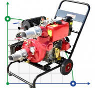Motopompe diesel haute pression d'une capacité de 11 cv. Avec. Motopompe diesel haute pression d'une capacité de 11 cv. Avec.
