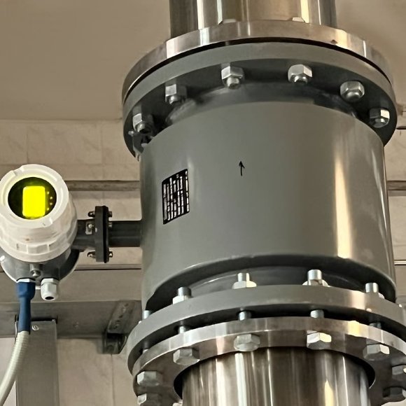 DN250 Stainless steel electromagnetic flow meter KLD PN40 (distillery stillage), 400 m3/h, 4-20mA, Ex