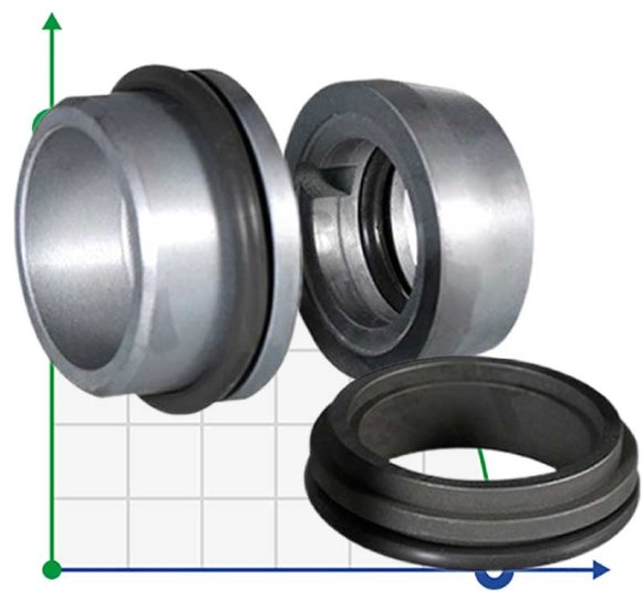 Uszczelnienie mechaniczne pompy Grundfos Sarlin R-706SSO 25, SIC/SIC/SIC/SIC, VITON
