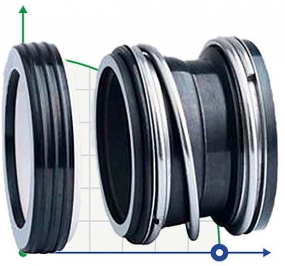 Mechanical seal R-B151 1.1/2, SIC/SIC, VITON, 304