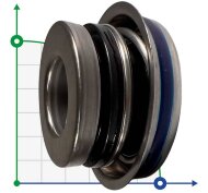 Mechanical seal R-6C 16, L, SIC/SIC, NBR, 304