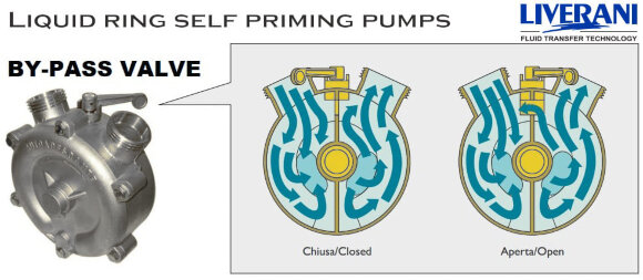 Flüssigkeitsring-Milchpumpe LIVERANI EP NEOS 3/4 MP + BY-PASS, 29 l/min, CC/12V, 0,35 kW, 2800 U/min, AISI 316, Seal Cer.-Grafit-Viton