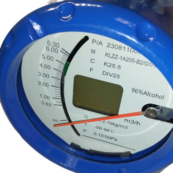 DN50 Stainless steel flow meter rotameter KLZZ PN40 (alcohol 40%), 0.63...6.3 m3/h, 4-20mA, Ex DN50 Stainless steel flow meter rotameter KLZZ PN40 (alcohol 40%), 0.63...6.3 m3/h, 4-20mA, Ex