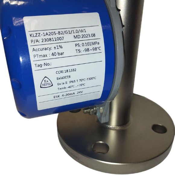 DN50 Stainless steel flow meter rotameter KLZZ PN40 (alcohol 40%), 0.63...6.3 m3/h, 4-20mA, Ex DN50 Stainless steel flow meter rotameter KLZZ PN40 (alcohol 40%), 0.63...6.3 m3/h, 4-20mA, Ex