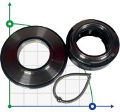 Уплотнение насоса FLYGT типа R-FL.NU 45 вал TC/TC, VITON, 304