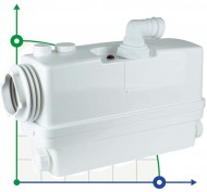 Abwasserstation 0.6KW Hmax 8.5m Qmax 110L / min 3 Eingänge + Seiteneingang 90mm LEO 3.0 Abwasserstation 0.6KW Hmax 8.5m Qmax 110L / min 3 Eingänge + Seiteneingang 90mm LEO 3.0