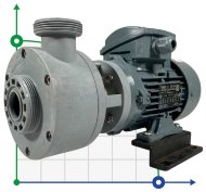 Kunststoffpumpe für Chemikalien DiaPump PA1037 PP, 0,37 kW, 3000 U/min, 380V Kunststoffpumpe für Chemikalien DiaPump PA1037 PP, 0,37 kW, 3000 U/min, 380V