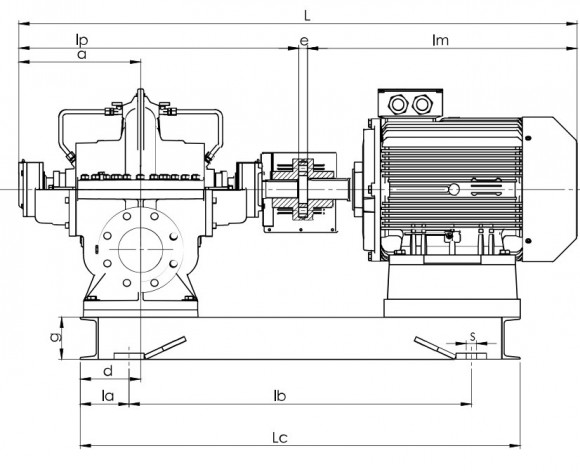 BSCE 200-430 (1500) - the pump unit of a bilateral entrance, 185 kW