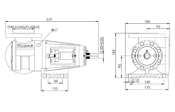 Bomba de engranajes Kupar KIPK de 1 1/2 pulgadas para detergentes, 0,4-4 m3/h Bomba de engranajes Kupar KIPK de 1 1/2 pulgadas para detergentes, 0,4-4 m3/h