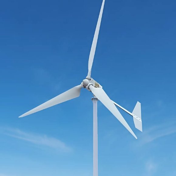Pozioma turbina wiatrowa 10 kW, 380 VAC
