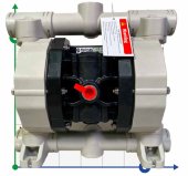 Мембранний насос  азотної кислоти PHOENIX P120 PP HYTREL+PTFE, 120 л/хв Мембранний насос  азотної кислоти PHOENIX P120 PP HYTREL+PTFE, 120 л/хв
