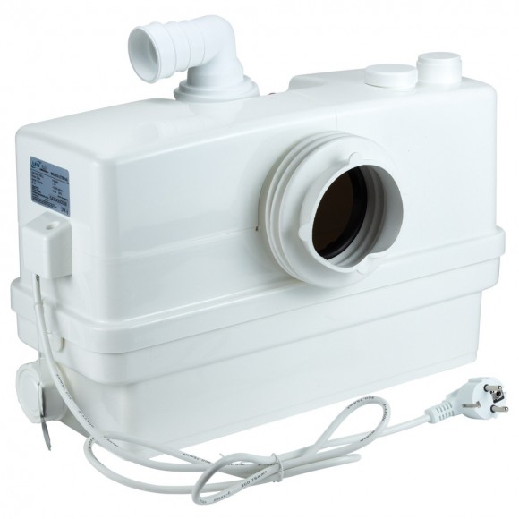 Station d'assainissement 0,6 kW Hmax 8,5 m Qmax 110l/min 3 entrées + entrée frontale 90mm LEO 3.0