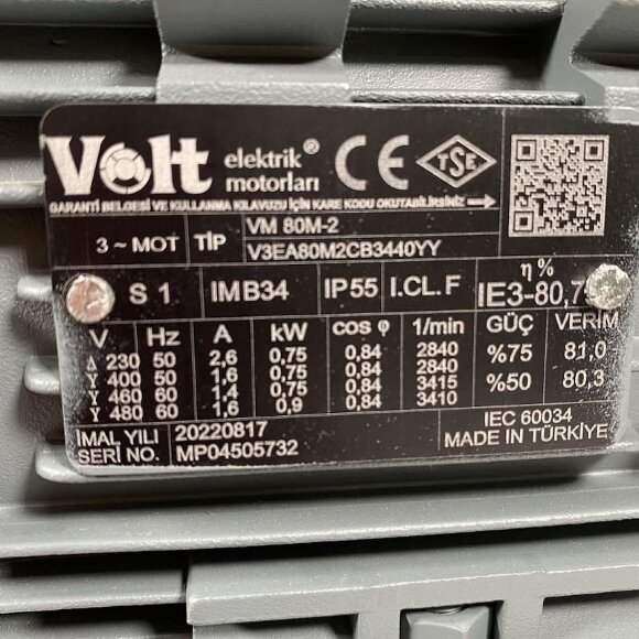 Kunststoff-Chemiepumpe zum Fördern von Säuren DiaPump PA1075 PP, 0,75 kW, 3000 U/min, 380V Kunststoff-Chemiepumpe zum Fördern von Säuren DiaPump PA1075 PP, 0,75 kW, 3000 U/min, 380V