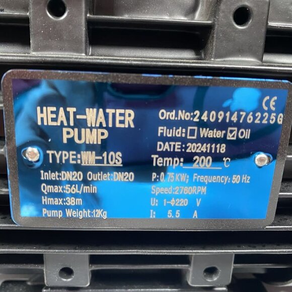 Вихровий масляний насос WM-10S, 220V, -30°C+200°C Вихровий масляний насос WM-10S, 220V, -30°C+200°C