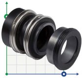 Pump shaft mechanical seal KSB R-MG1S6 28, CAR/SIC, EPDM, 304 Pump shaft mechanical seal KSB R-MG1S6 28, CAR/SIC, EPDM, 304