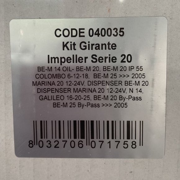 Rodete ROVER POMPE BE-M 14, BE-M 20 IP 55, N-14/20, MARINA 20/25, ROVER 20/25, DISPENSADOR BE-M 20/MARINA 20/25, COLOMBO 6/12/18, código 040035 Rodete ROVER POMPE BE-M 14, BE-M 20 IP 55, N-14/20, MARINA 20/25, ROVER 20/25, DISPENSADOR BE-M 20/MARINA 20/25, COLOMBO 6/12/18, código 040035