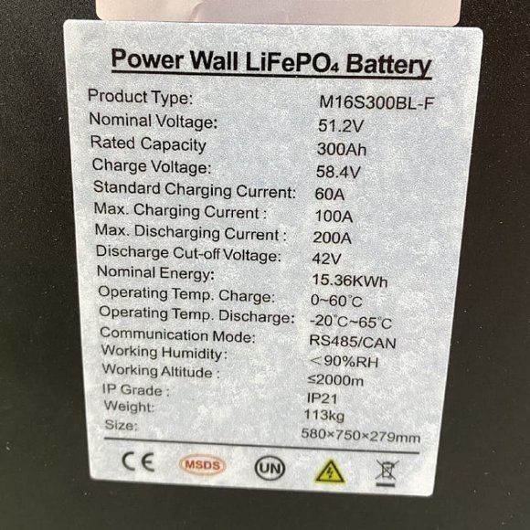 Літієвий акумулятор 51.2V 300Ah LiFePO4, LFP мобільний тип з комірками Great power 3.2V 300Ah  LiFePO4 grade A cells з сертифікатом безпеки ROHS Літієвий акумулятор 51.2V 300Ah LiFePO4, LFP мобільний тип з комірками Great power 3.2V 300Ah  LiFePO4 grade A cells з сертифікатом безпеки ROHS