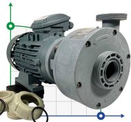 Kunststoffpumpe für Säuren DiaPump PA2220 PP, 2,2 kW, 3000 U/min, 380V Kunststoffpumpe für Säuren DiaPump PA2220 PP, 2,2 kW, 3000 U/min, 380V