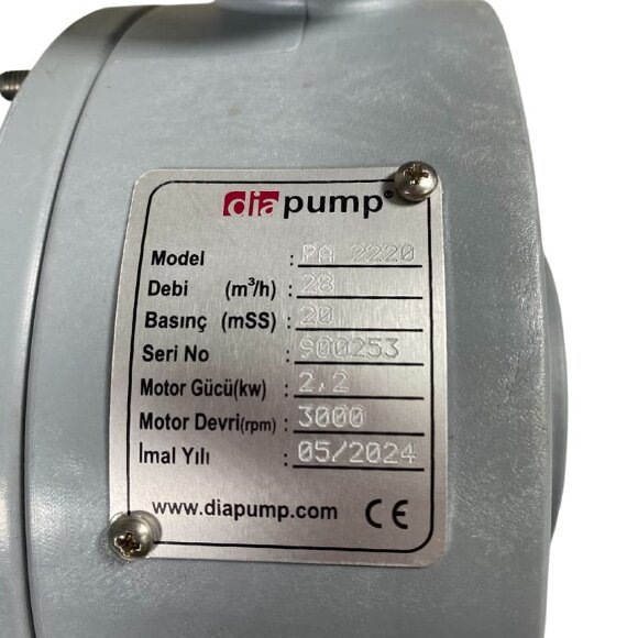 Насос пластиковый для кислот DiaPump PA2220 PP, 2,2 кВт, 3000 об/мин, 380В Насос пластиковый для кислот DiaPump PA2220 PP, 2,2 кВт, 3000 об/мин, 380В