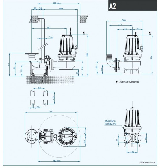 Bomba sumergible AT 65/2/152 C.247 Dreno Pompe para alcantarillado Bomba sumergible AT 65/2/152 C.247 Dreno Pompe para alcantarillado