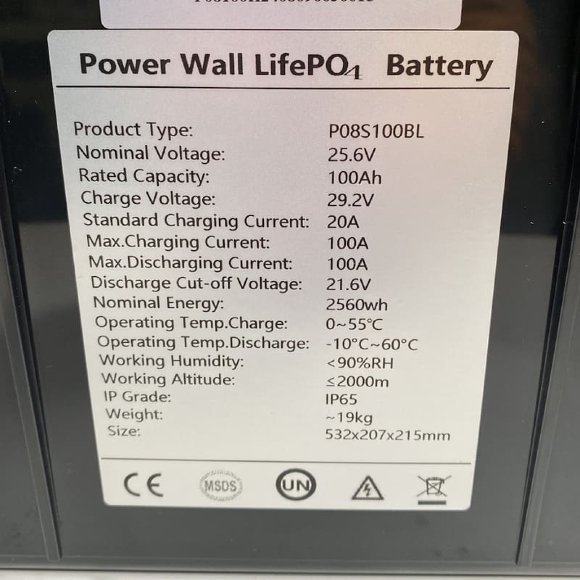 Lithium-iron-phosphate battery 25.6V 100Ah LiFePO4, LFP floor standing with EVE 3.2V 100Ah LiFePO4 grade A cells Lithium-iron-phosphate battery 25.6V 100Ah LiFePO4, LFP floor standing with EVE 3.2V 100Ah LiFePO4 grade A cells