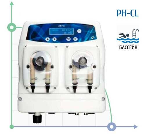 Станция дозирования и контроля для бассейнов eTwin PDP 0301 Cl-pH
