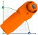 JC-CN12-W-01, 250A, 1500V DC, przekrój 70mm² wtyczka akumulatora, pomarańczowa