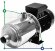 Bomba multietapa horizontal para sistemas de refrigeración EHX 3/8, 1,3 kW, 4,8 m3/h, 90 m, 220 V/M, AISI 304 (EBARA MATRIX)