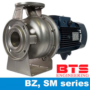 Bombas centrífugas monobloque de acero inoxidable de las series BZ y SM