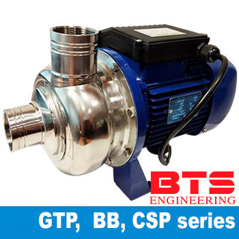Моноблочні відцентрові насоси з нержавіючої сталі серії GTP,  BB, CSP