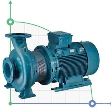 Центробежные моноблочные насосы с фланцевыми раструбами Calpeda NM и NMS