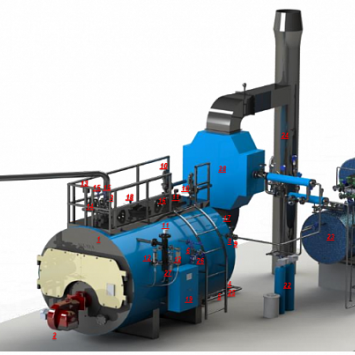 Steam industrial boilers