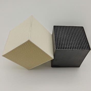 Ceramika o strukturze plastra miodu nośnik katalizatora