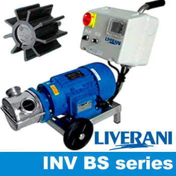 LIVERANI-Impellerpumpen der Serie INV BS mit Frequenzumrichter und Bedienelementen auf der Frontplatte