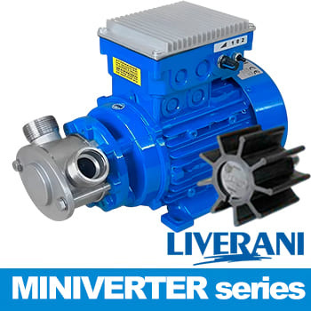 LIVERANI-Impellerpumpen der Serie MINIVERTER, Monoblockpumpen mit integriertem Frequenzumrichter