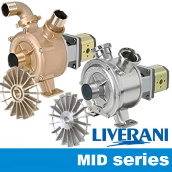 Вихрові насоси LIVERANI MID, без двигуна, під гідравлічний мотор