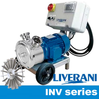 Вихрові насоси LIVERANI INV з частотним перетворювачем, управлінням на головній панелі, на візку