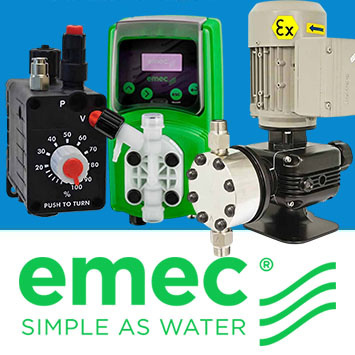 EMEC - dosing pumps, integrated disinfection systems, controllers, sensors